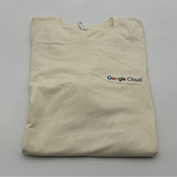 Men’s Ivory Google Embroidered Tee shirt XL - Picture 8 of 8